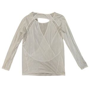 Lululemon Athletica white sheer long sleeve shirt women’s size 4